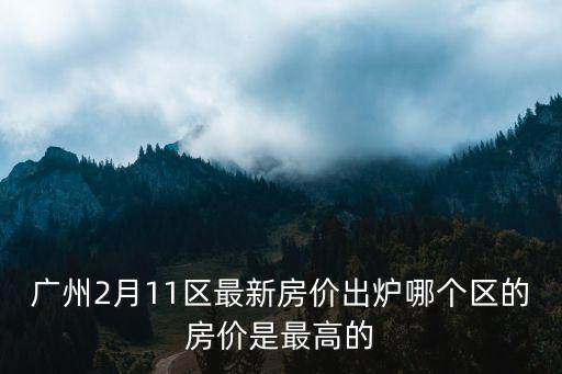 廣州2月11區(qū)最新房?jī)r(jià)出爐哪個(gè)區(qū)的房?jī)r(jià)是最高的
