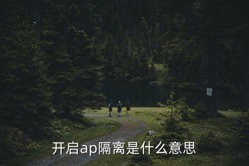 開啟ap隔離是什么意思