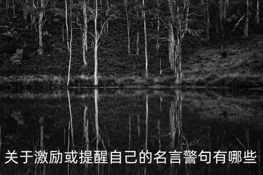 關于激勵或提醒自己的名言警句有哪些
