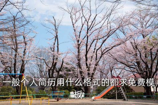 一般個人簡歷用什么格式的都求免費模板