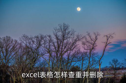 excel查重,如何查重并刪除excel表格?