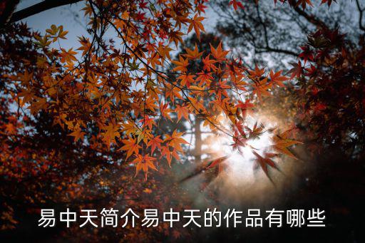 易中天簡介易中天的作品有哪些