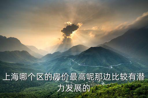 上海哪個區的房價最高呢那邊比較有潛力發展的