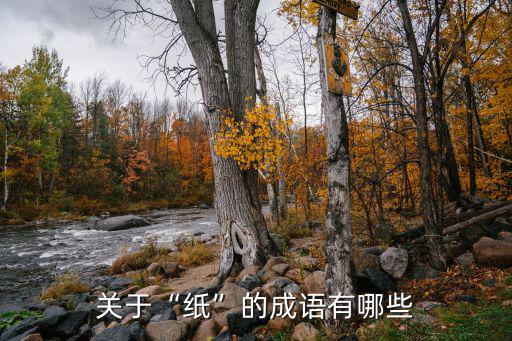 紙的成語,一紙空文:沒兌現或不能兌現的東西紙組成語有哪些