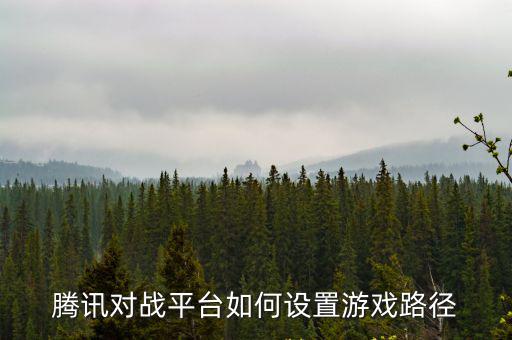 騰訊對戰(zhàn)平臺,騰訊對戰(zhàn)平臺如何設置游戲路徑