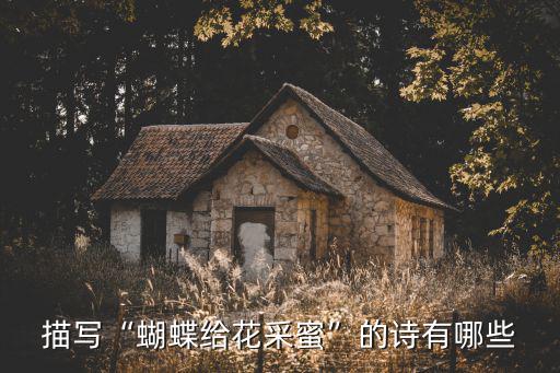 蝴蝶采花,描寫蝴蝶給花采蜜詩有哪些?
