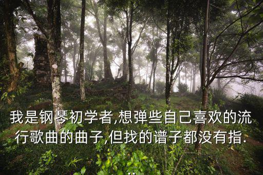 我是鋼琴初學者,想彈些自己喜歡的流行歌曲的曲子,但找的譜子都沒有指...