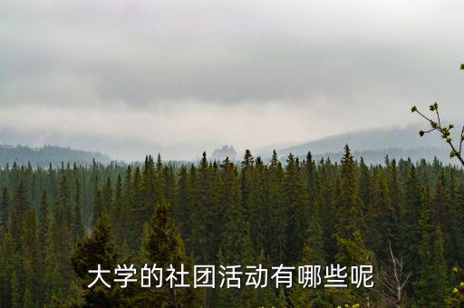 大學的社團活動有哪些呢