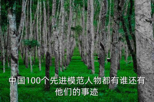 中國100個先進模范人物都有誰還有他們的事跡