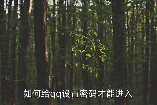 如何給qq設(shè)置密碼才能進(jìn)入