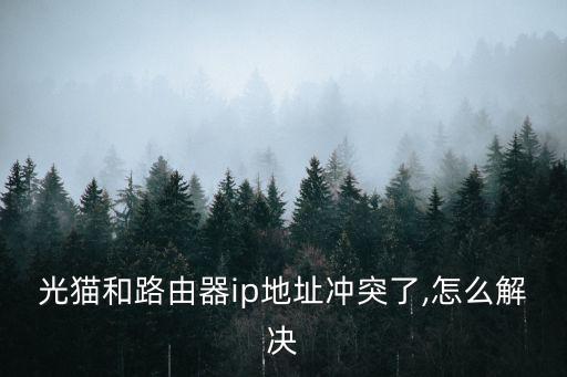光貓和路由器ip地址沖突了,怎么解決