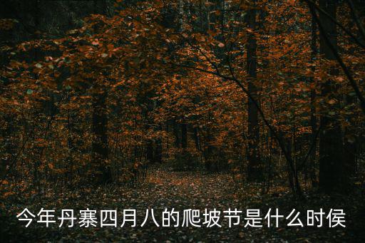 今年丹寨四月八的爬坡節(jié)是什么時侯