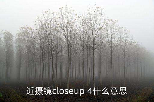 近攝鏡closeup 4什么意思