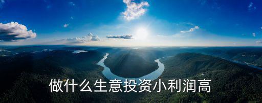 做什么生意投資小利潤高