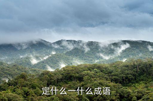 定什么一什么成語