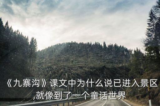 九寨溝課文,進入九寨溝猶如置身童話世界