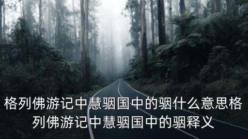 格列佛游記中慧骃國中的骃什么意思格列佛游記中慧骃國中的骃釋義