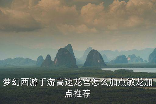 夢幻西游龍宮加點,夢幻西游手游龍宮怎么加點?