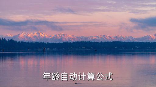 年齡自動計算公式
