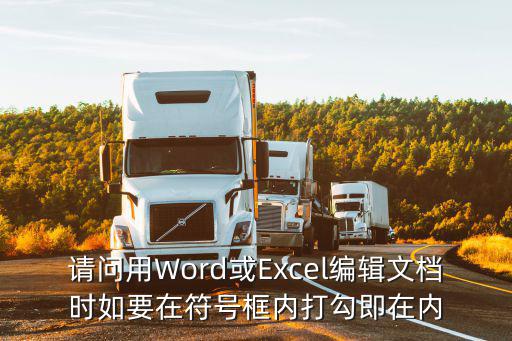 請(qǐng)問(wèn)用Word或Excel編輯文檔時(shí)如要在符號(hào)框內(nèi)打勾即在內(nèi)