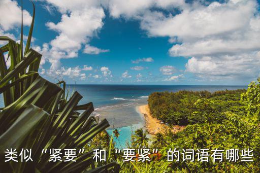 類似“緊要”和“要緊”的詞語有哪些