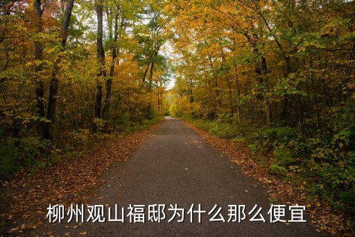 柳州觀山福邸為什么那么便宜