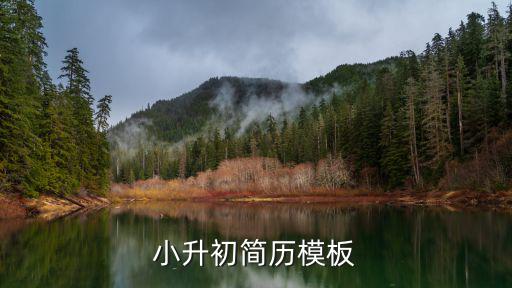 小升初簡歷模板