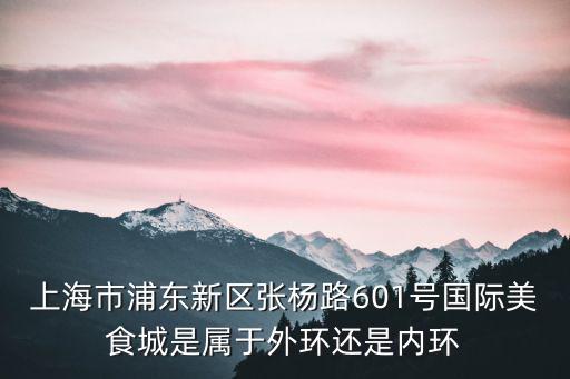 上海市浦東新區張楊路601號國際美食城是屬于外環還是內環
