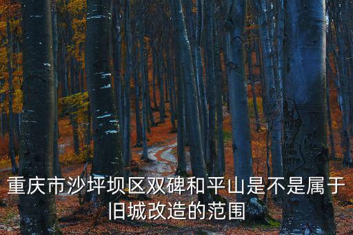 重慶市沙坪壩區(qū)雙碑和平山是不是屬于舊城改造的范圍
