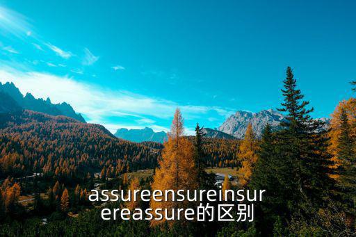 assureensureinsurereassure的區別