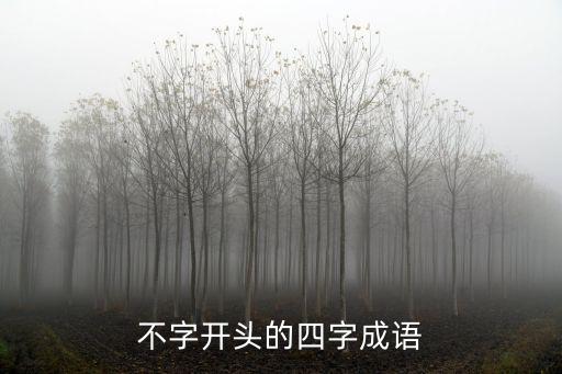 不字開頭的四字成語