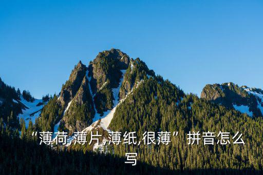 “薄荷,薄片,薄紙,很薄”拼音怎么寫