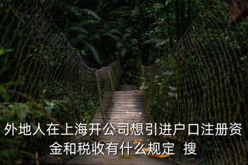 外地人在上海開公司想引進戶口注冊資金和稅收有什么規定  搜