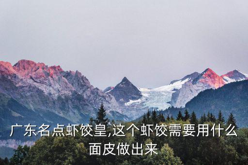 廣東名點蝦餃皇,這個蝦餃需要用什么面皮做出來