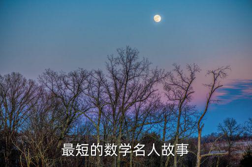 最短的數學名人故事