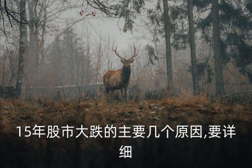 15年股市大跌的主要幾個原因,要詳細