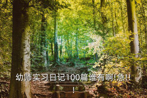 幼師實(shí)習(xí)日記100篇誰(shuí)有啊!急!!!
