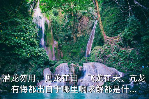 潛龍勿用、見龍?jiān)谔?、飛龍?jiān)谔?、亢龍有悔都出自于哪里啊求解都是?..