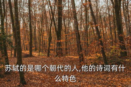 蘇軾是哪個朝代的,蘇軾的詩詞特色是什么?