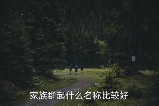 家人群名稱,健寶家族群起什么名稱比較好?