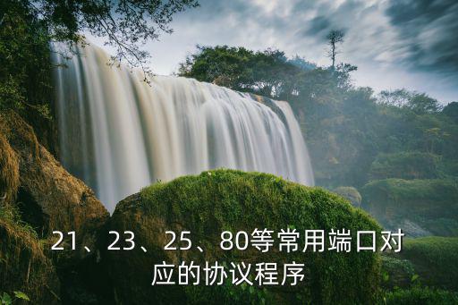 21、23、25、80等常用端口對應的協議程序