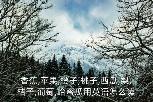 香蕉,蘋(píng)果,橙子,桃子,西瓜,梨,桔子,葡萄,哈蜜瓜用英語(yǔ)怎么讀