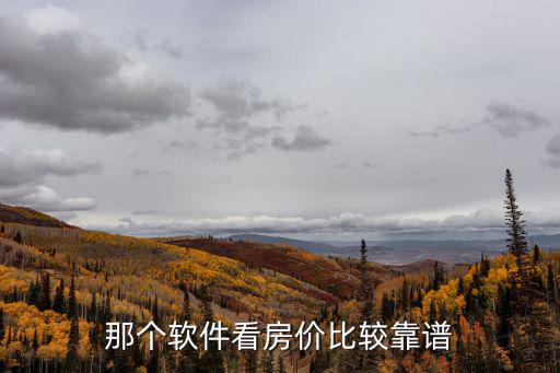 那個(gè)軟件看房?jī)r(jià)比較靠譜