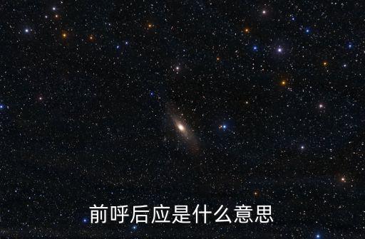 前呼后應是什么意思
