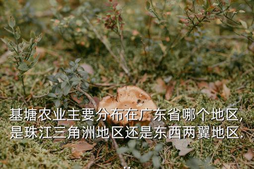 基塘農(nóng)業(yè)主要分布在廣東省哪個地區(qū),是珠江三角洲地區(qū)還是東西兩翼地區(qū)...