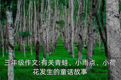 三年級作文:有關青蛙、小雨點、小荷花發生的童話故事