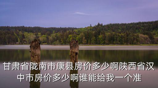 甘肅省隴南市康縣房?jī)r(jià)多少啊陜西省漢中市房?jī)r(jià)多少啊誰(shuí)能給我一個(gè)準(zhǔn)