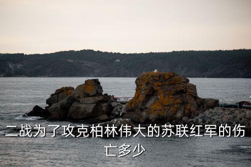 二戰為了攻克柏林偉大的蘇聯紅軍的傷亡多少