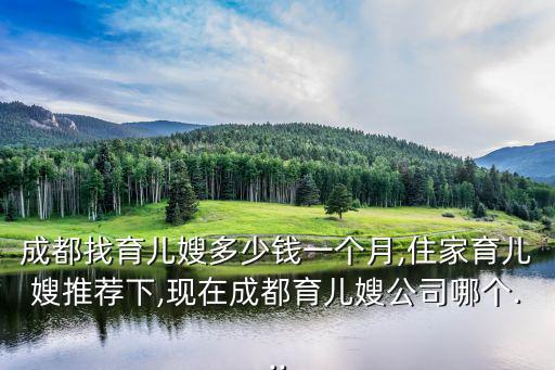 成都找育兒嫂多少錢一個(gè)月,住家育兒嫂推薦下,現(xiàn)在成都育兒嫂公司哪個(gè)...