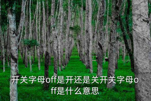 開關字母off是開還是關開關字母off是什么意思